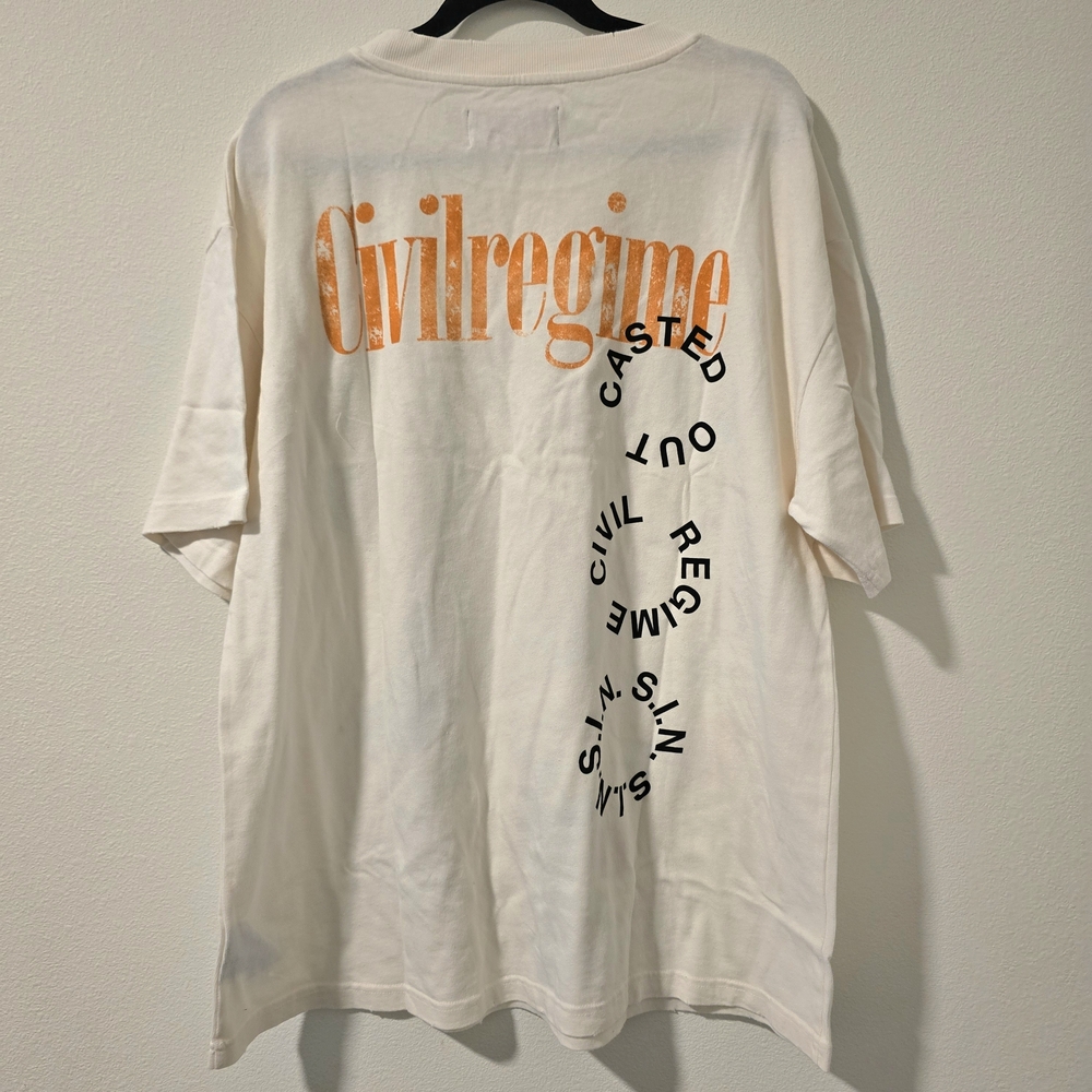 Civil‎ Regime S.I.N Casted Out Butterfly Floral Graphic Tee Tshirt Size Large - Picture 2 of 10